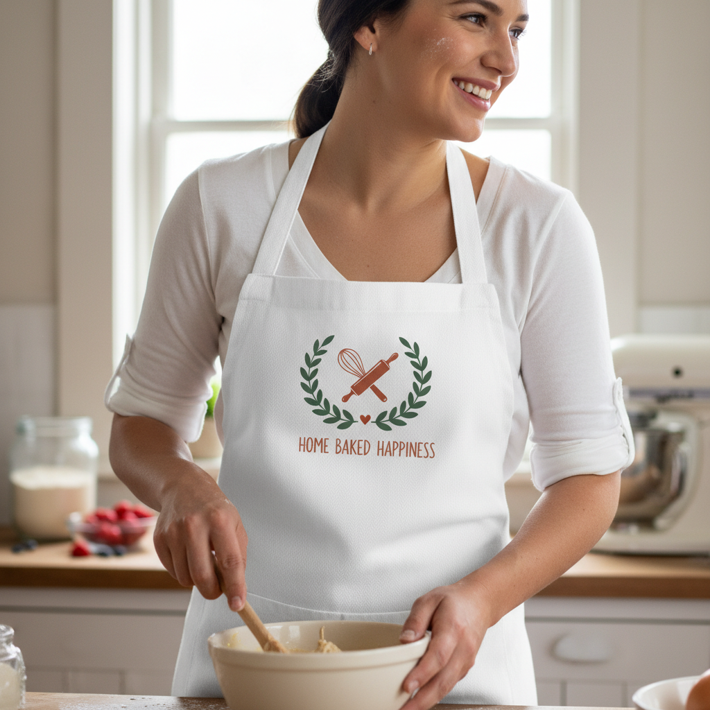 Personalised Professional Apron | Custom Printed Kitchen Apron for Men & Women | BBQ, Baking & Barista Gift - Laren Craft